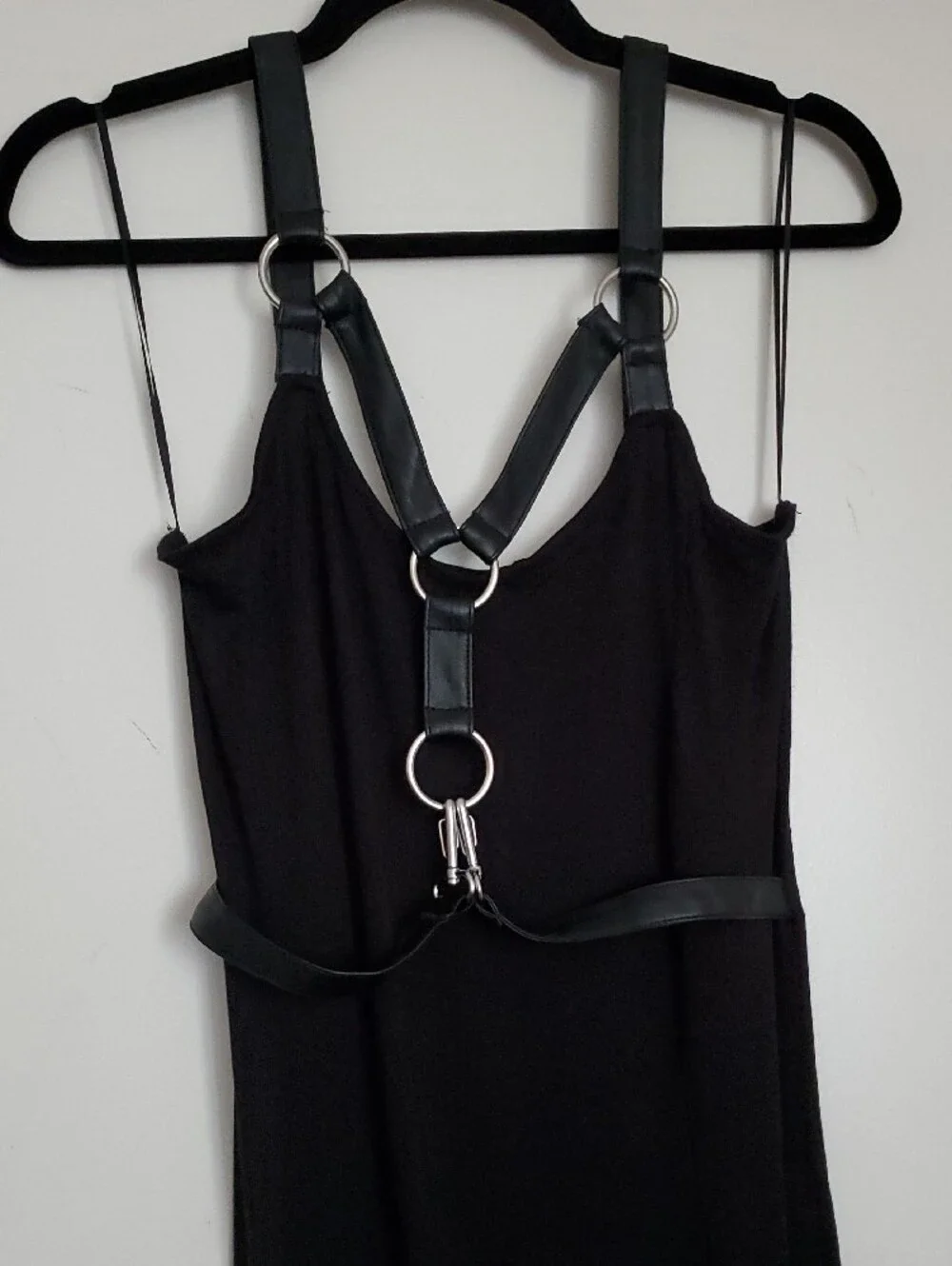 Killstar Black Maxi Dress with O-Ring Harness Detail - Picture 4 of 16